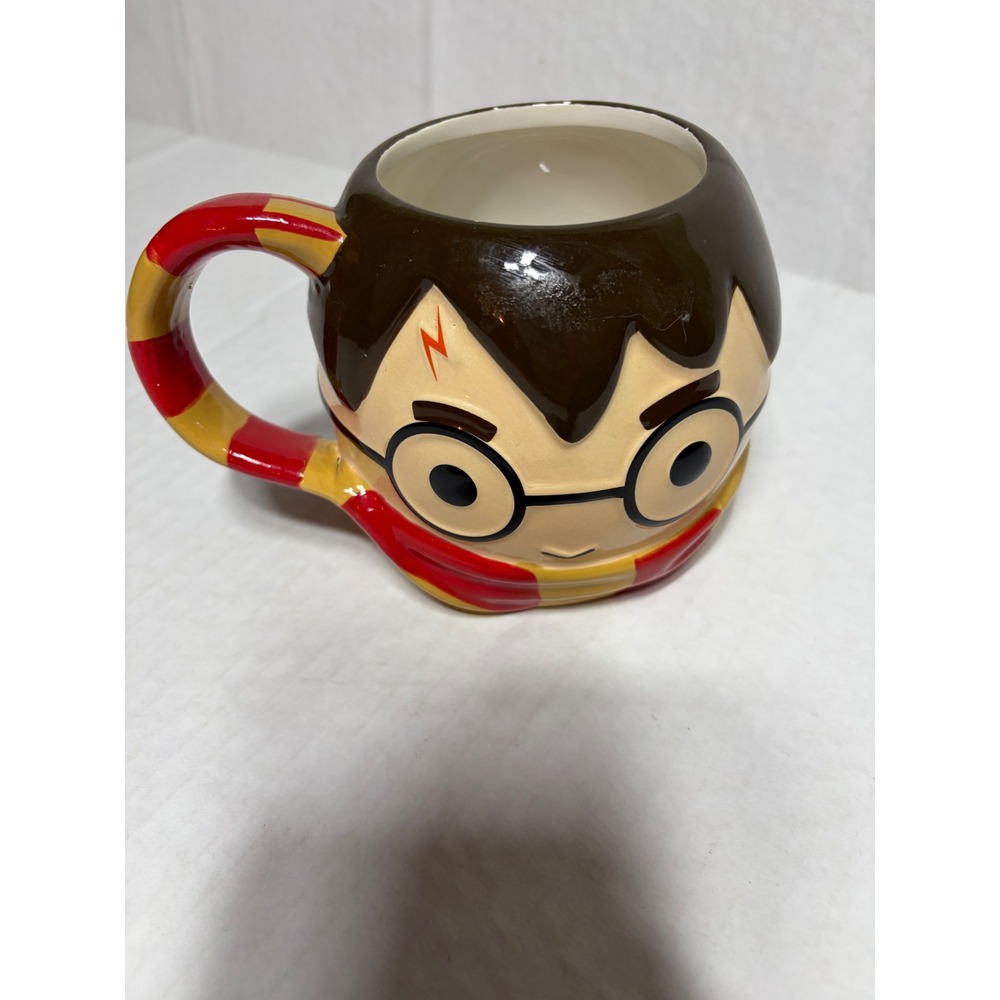 Harry Potter 3D Sculpted Ceramic Coffee Mug Seven20 Gryffindor Scarf Glasses Mug